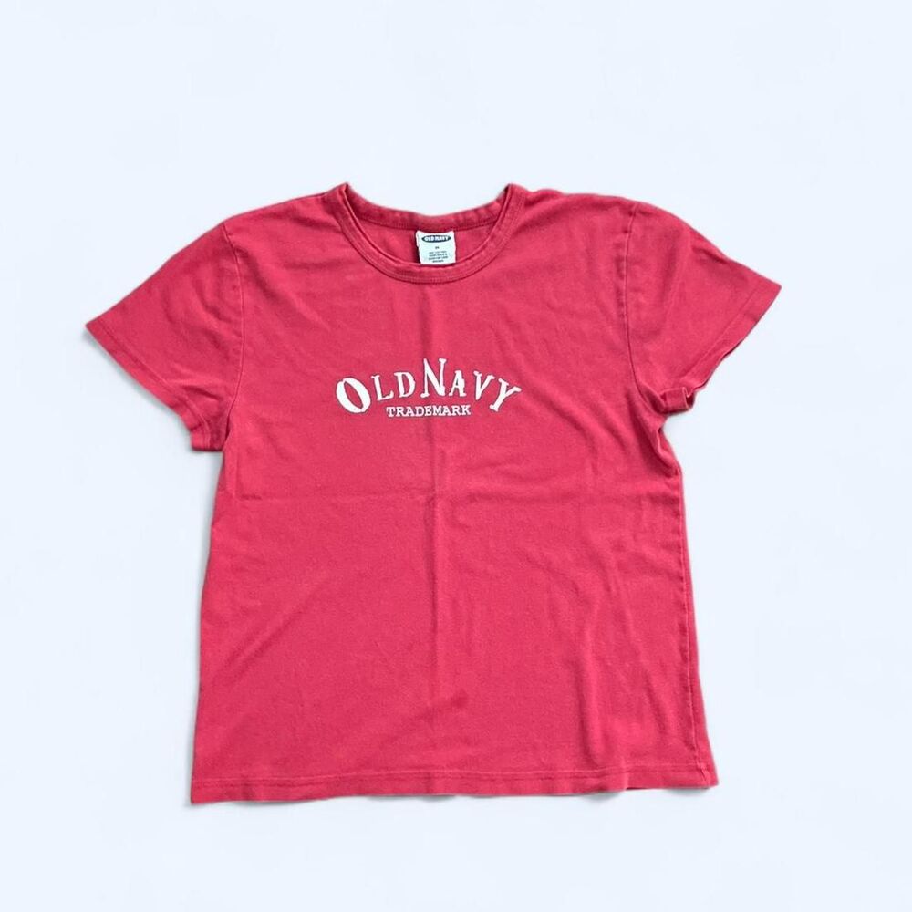 Old-navy Women's Red and White T-shirt